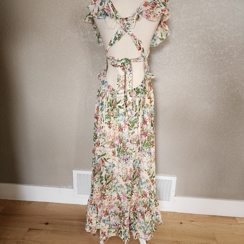 & Other Stories Floral Maxi Backless Dress - Picture 6 of 12